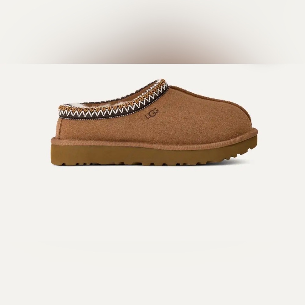 UGG Tan Slip-On Clogs Slippers Tazman II chestnut